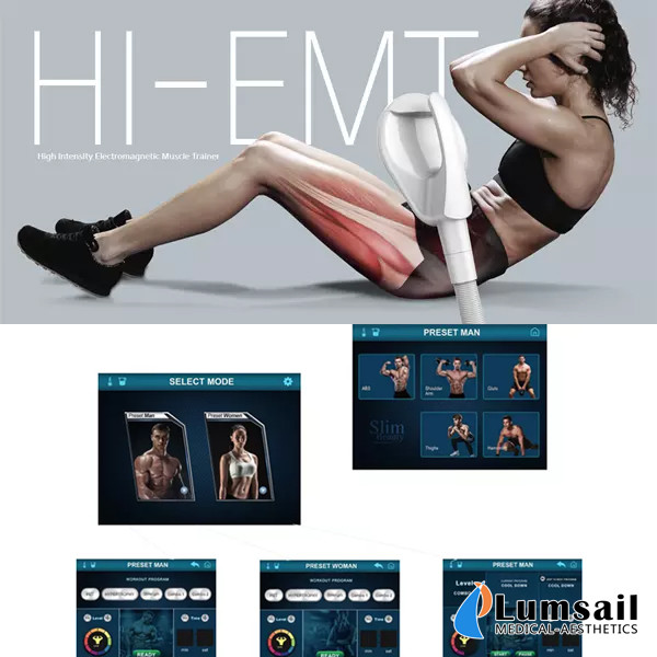 HIEMT Electromagnetic Muscle Stimulation Device Cellulite Reduction
